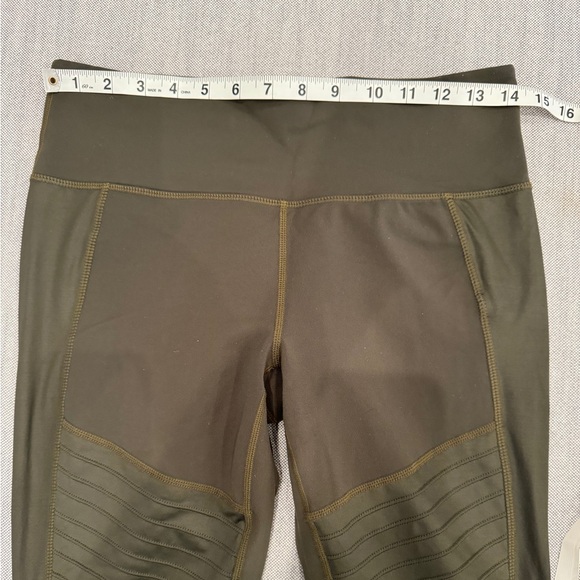 Athleta Moto “gleam” leggings olive green - Picture 12 of 15